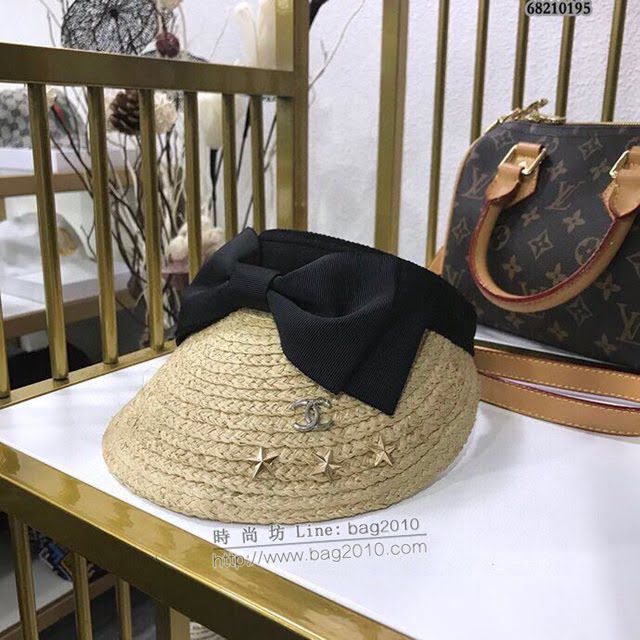 Chanel女士帽子 香奈兒春夏系列蝴蝶結星星空頂帽  mm1102